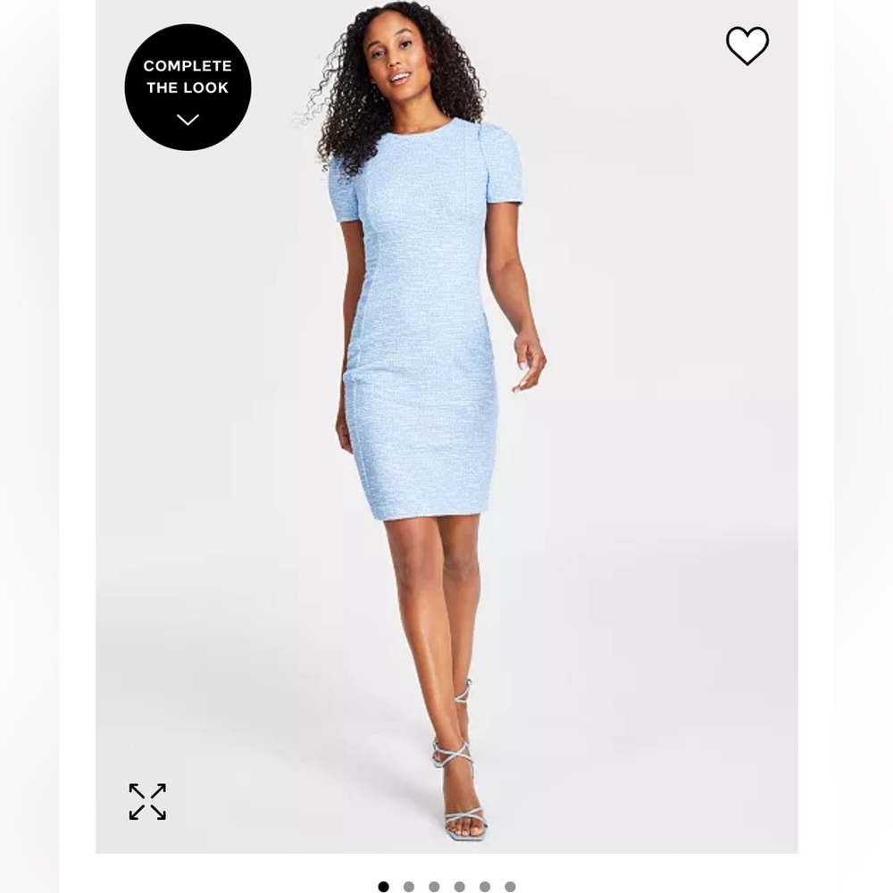 Beautiful blue textured Calvin Klein dress. Size 14W